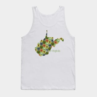 West Virginia State Map Board Games Tank Top